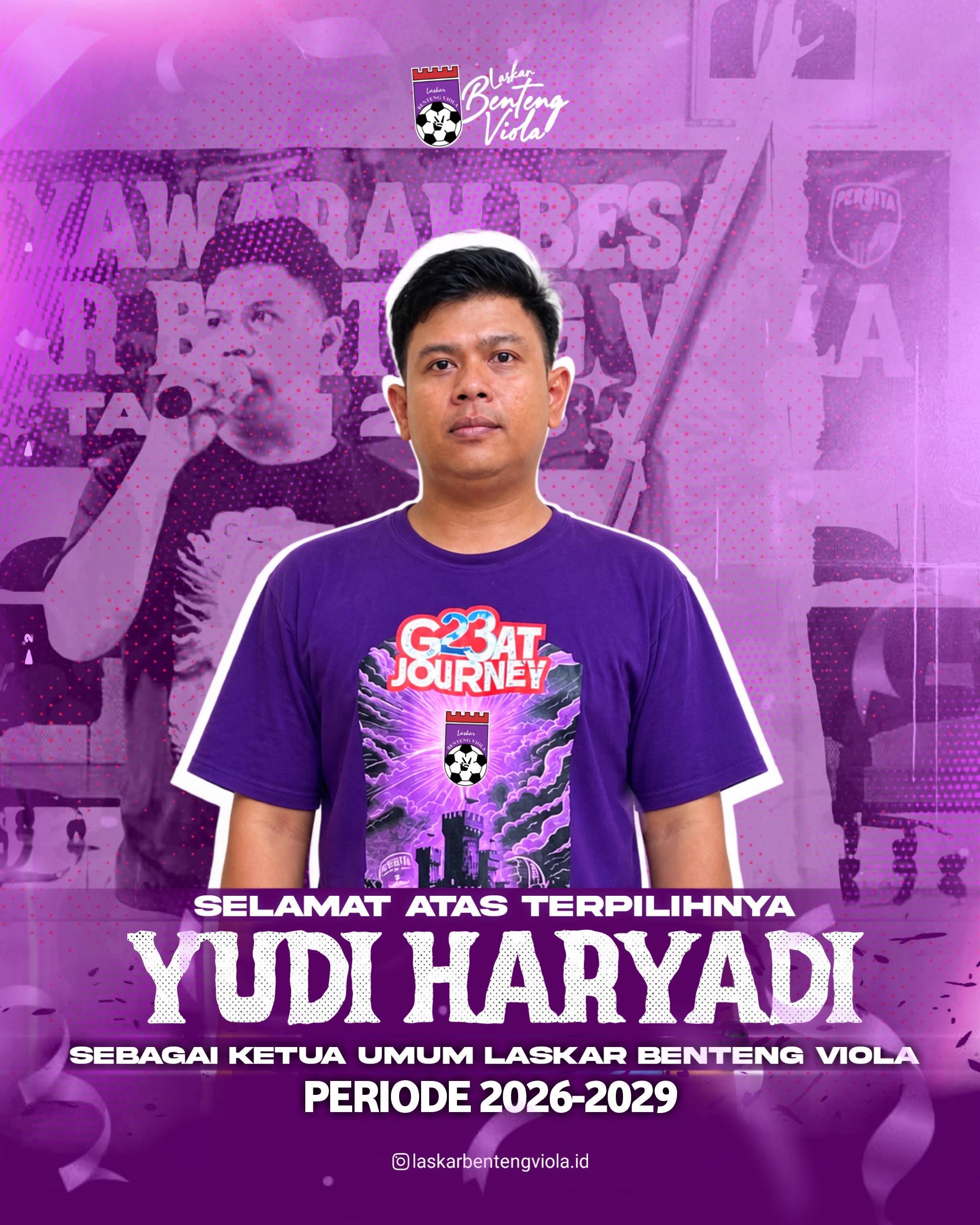 Yudi Haryadi Terpilih sebagai Ketua Umum Laskar Benteng Viola