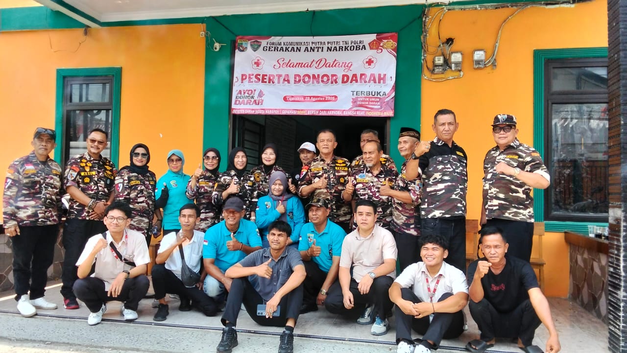 Sambut HUT ke-6, Gerakan Anti Narkoba ( Girab ) Hidupkan Semangat 'Setetes Darah Sejuta Harapan' di Tigaraksa