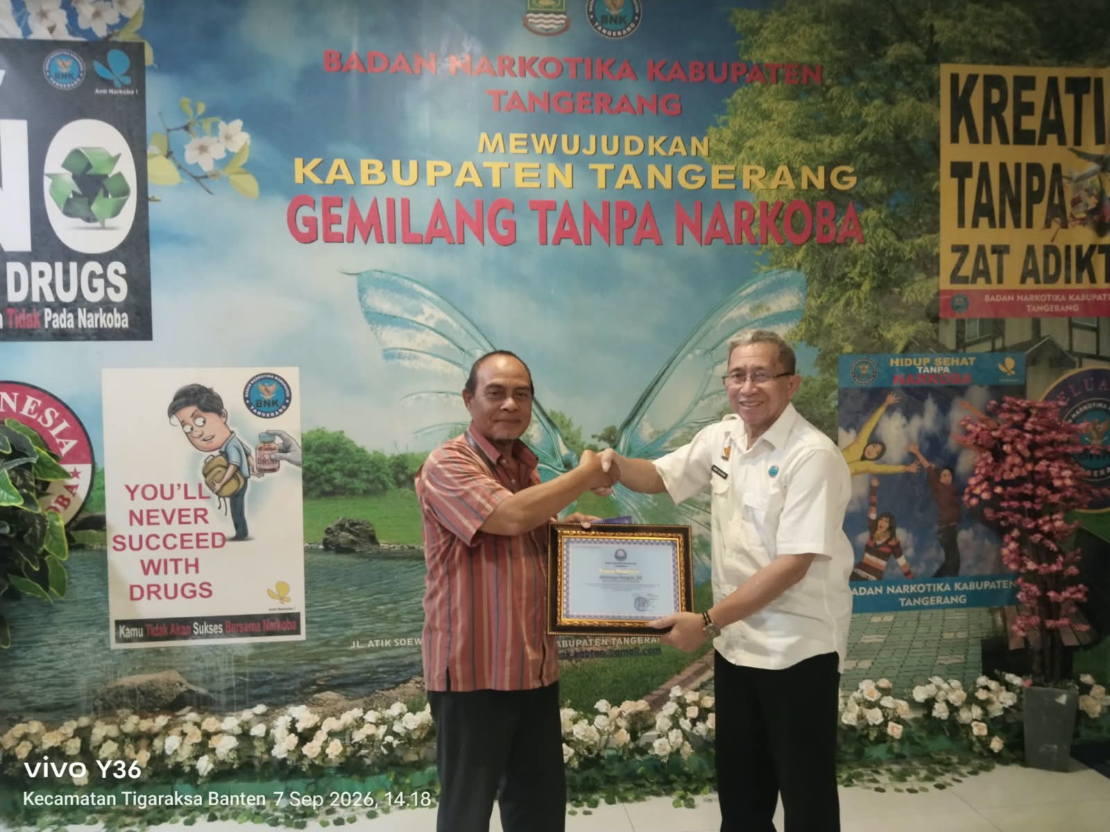 Apresiasi Dedikasi P4GN, BNK Kabupaten Tangerang Berikan Penghargaan Kepada Gerakan Anti Narkoba GIRAP-FKPPI